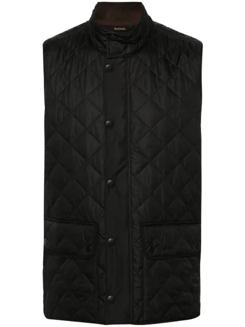 Barbour diamond-quilted logo-embroidered gilet Black MGI0245BK11