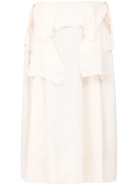 Maison Margiela Work-in-progress midi skirt Neutrals S29ME0018S78045