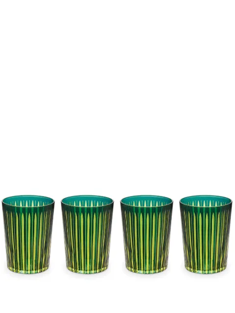 L'Objet Prism highball glasses (set of four) Green PS6018