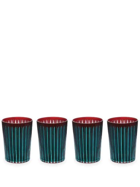 L'Objet Prism highball glasses (set of four) Red PS7018
