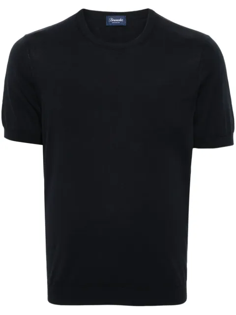 Drumohr fine-knit T-shirt Blue D0GN100