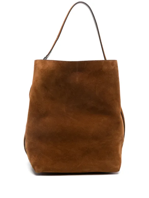 TOTEME belted suede tote bag Brown 234WAL853LE0004