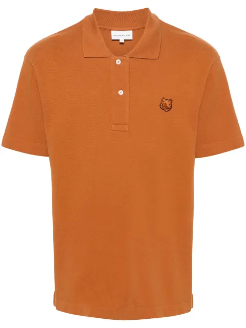 Maison Kitsuné Bold Fox Head cotton polo shirt Brown MM00210KJ7010