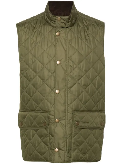 Barbour diamond-quilted logo-embroidered gilet Green MGI0245MGI
