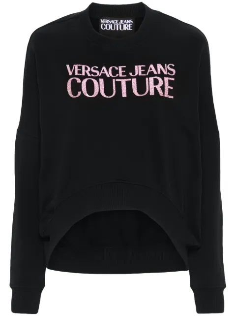 Versace Jeans Couture logo-print cotton sweatshirt Black 76HAIG03CF01G