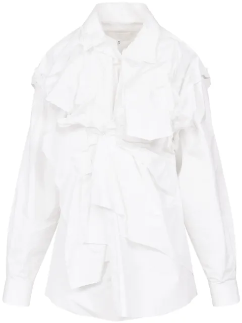 Maison Margiela gathered poplin shirt White S29DL0214M35014