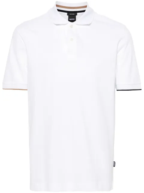 BOSS short-sleeve cotton polo shirt White 50512682