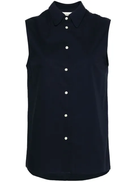 Officine Generale poplin organic-cotton shirt Blue S24WSHI016