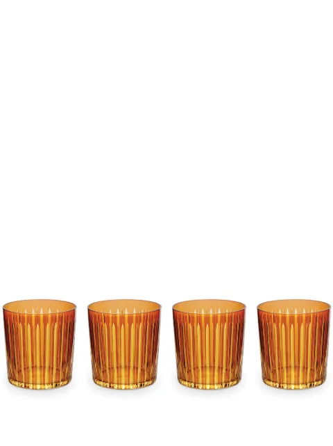 L'Objet Prism old fashioned glasses (set of four) Orange PS2010