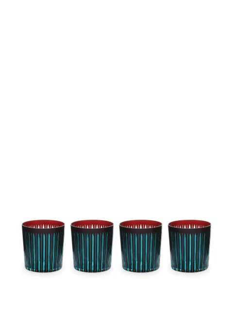 L'Objet Prism old fashioned glasses (set of four) Red PS7010