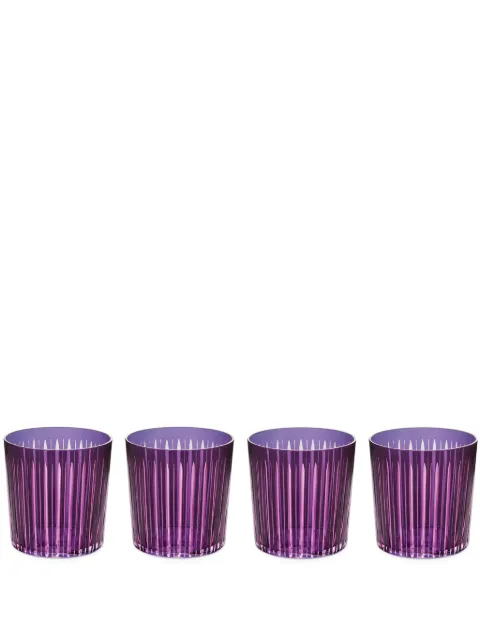 L'Objet Prism double old fashioned glasses (set of four) Purple PS4010