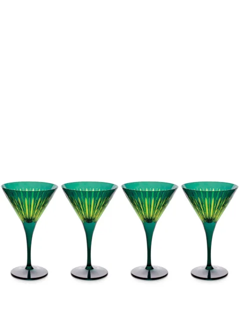 L'Objet Prism martini glasses (set of four) Green PS6042