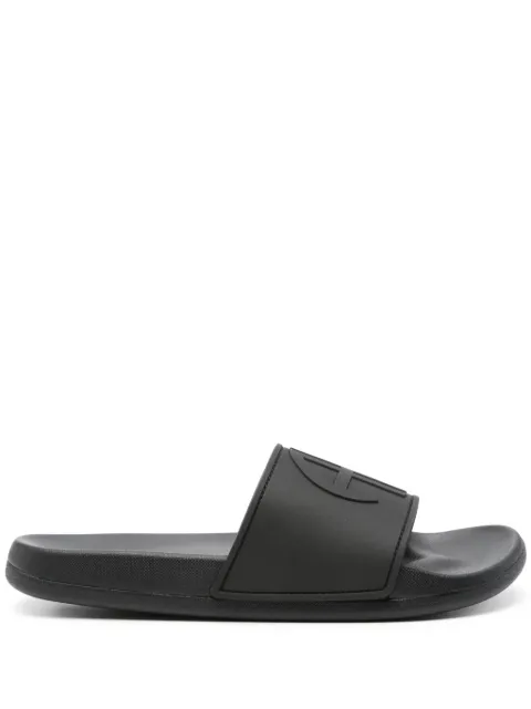 ANINE BING logo-embossed slides Black A144180000