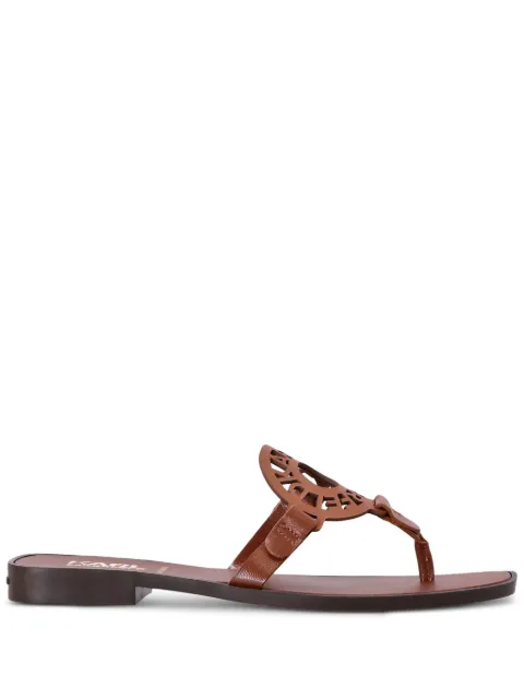 Karl Lagerfeld Skoot II logo cut-out slides Brown KL80408