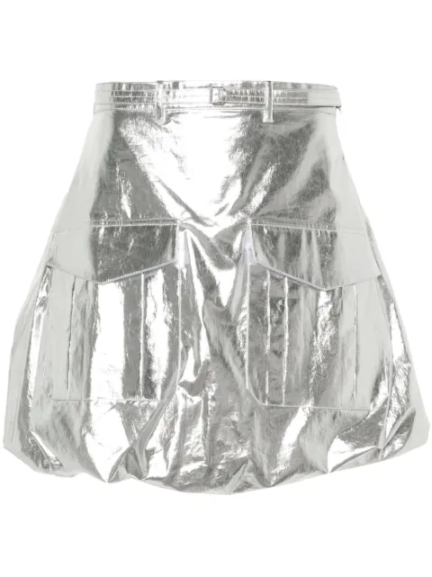 Rabanne A-line metallic mini skirt Silver 24PCJU510CO0231