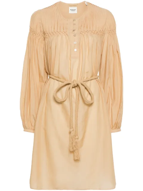 MARANT ÉTOILE Adeliani pleat-detailing minidress Yellow RO0392FAB1J17E