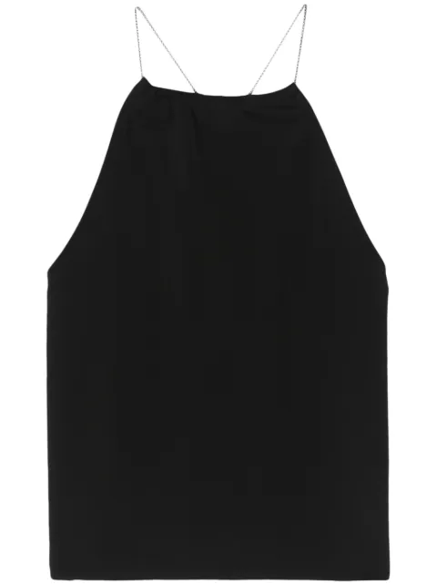 Thom Krom chain-straps gathered tank top Black WTS526