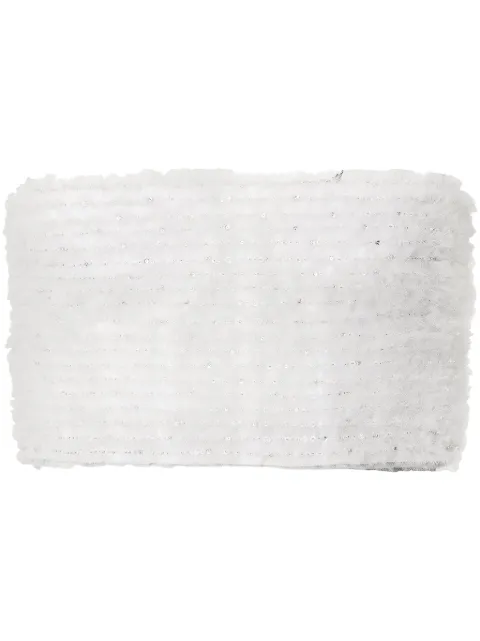 Carolina Herrera sequin-embellished tulle cropped top White S2411E211NTU