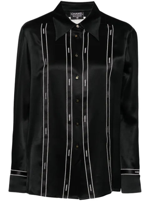 CHANEL Pre-Owned 1994 blouse long-sleeved shirt Black 94AP0384794305V03506