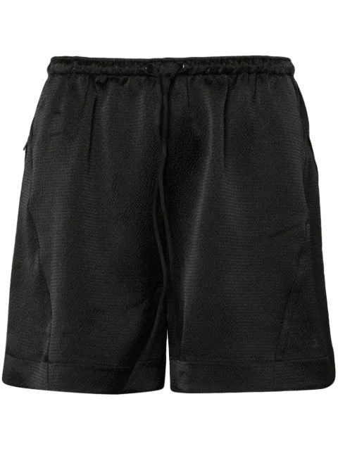 Y-3 seersucker-texture track shorts Black IN4379