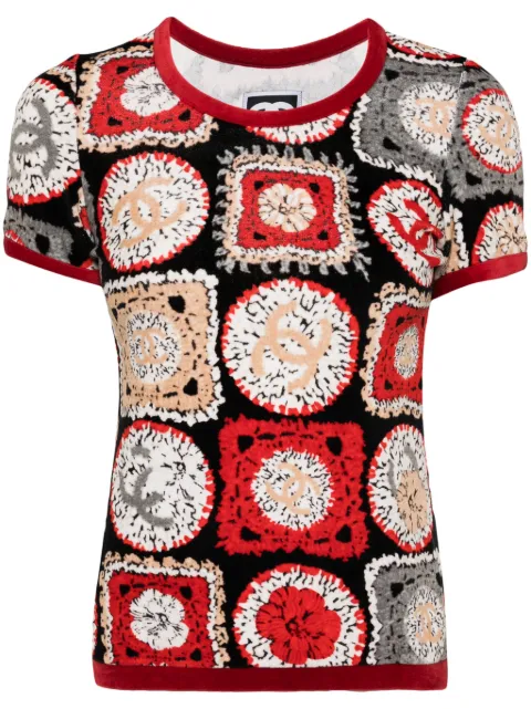 CHANEL Pre-Owned 2009 short sleeve top Red 09PP35858V25846M6623