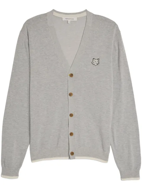 Maison Kitsuné Fox Head cotton cardigan Grey MM00502KT1103H150