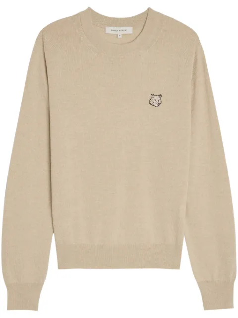 Maison Kitsuné Wool Regular Jumper Neutrals MW00801KT1036