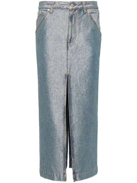 DARKPARK Erika denim midi skirt Black WSK02DBL06W051