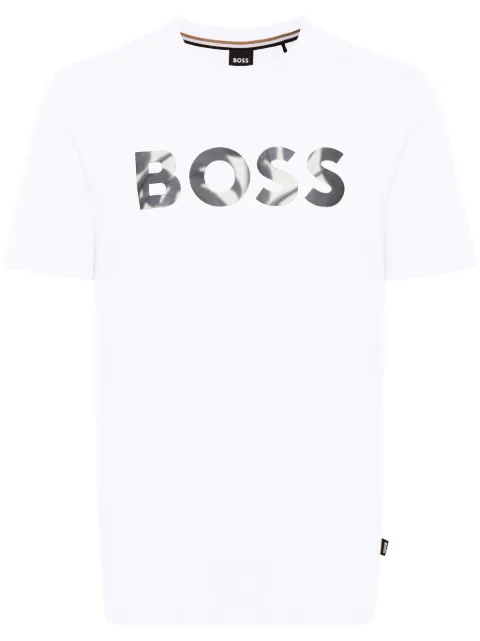BOSS logo-appliqué cotton T-shirt White 50513382