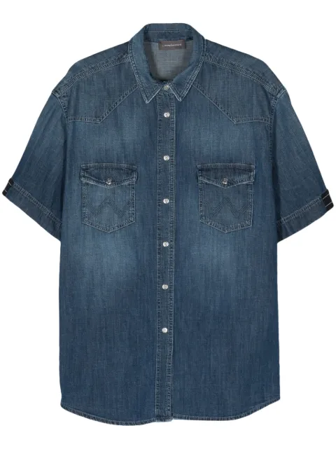 Lorena Antoniazzi short-sleeve denim shirt Blue P2453CA15A99550570