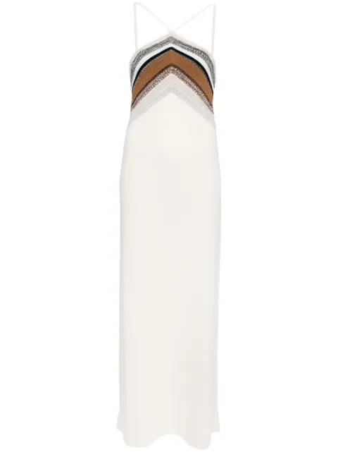 Proenza Schouler Naomi halterneck knitted maxi dress White SP2437660EKY228S114