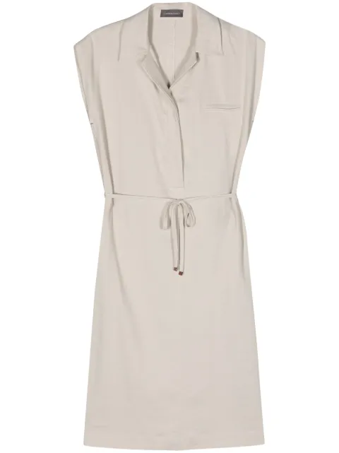Lorena Antoniazzi belted midi shirt dress Neutrals P2447AB29A33470145