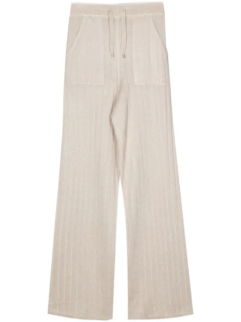 Lorena Antoniazzi wide-ribbed knitted trousers Neutrals P24133PM37B24351230