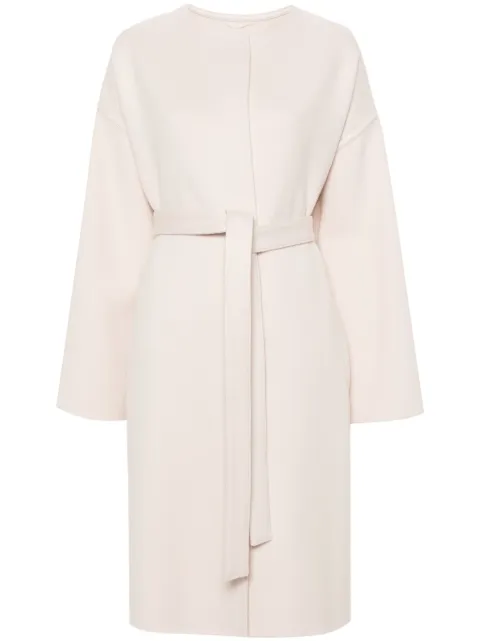 Yves Salomon belted felted coat Pink 24EYM00106CATL