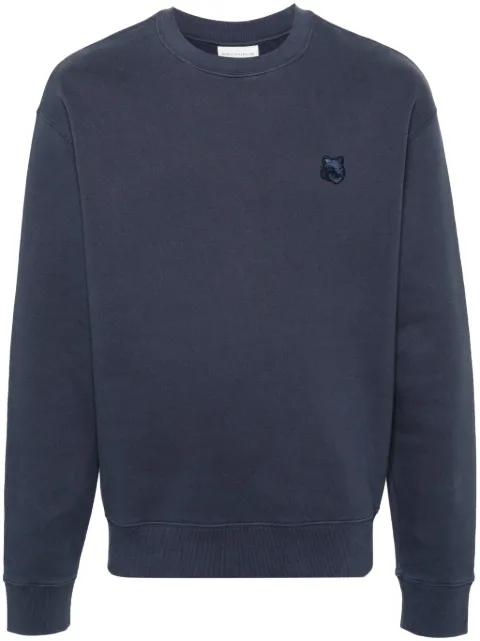 Maison Kitsuné Bold Fox Head cotton sweatshirt Blue MM00316KM0307P476