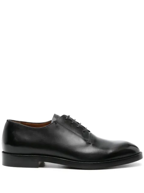 Zegna almond-toe leather Derby shoes Black LHCLGA5582Z