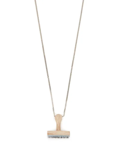 MM6 Maison Margiela Stamp pendant necklace Silver SM7UU0059P6620