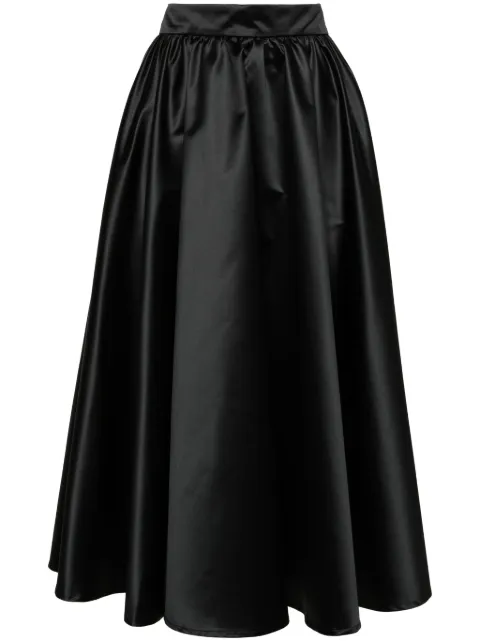 Patou Volume satin midi skirt Black SK0640164999B