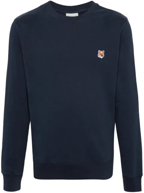 Maison Kitsuné Bold Fox Head cotton sweatshirt Blue LM00301KM0001