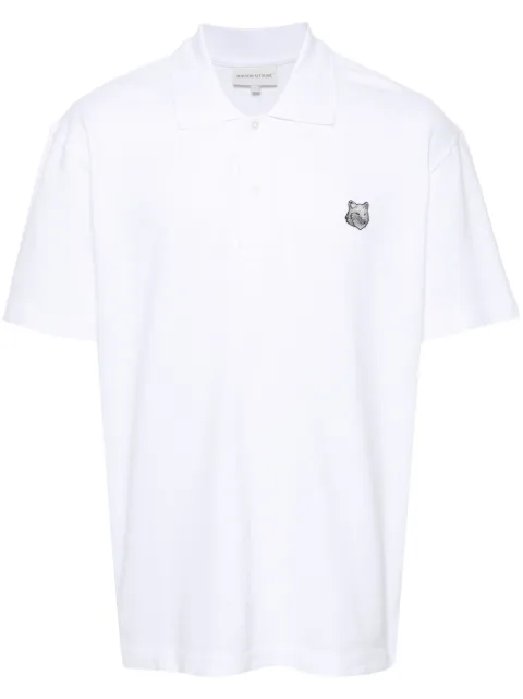 Maison Kitsuné Bold Fox Head cotton polo shirt White MM00207KJ7010