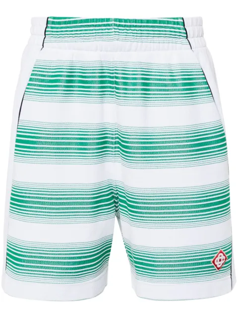 Casablanca striped jacquard track shorts White MS24JTR184