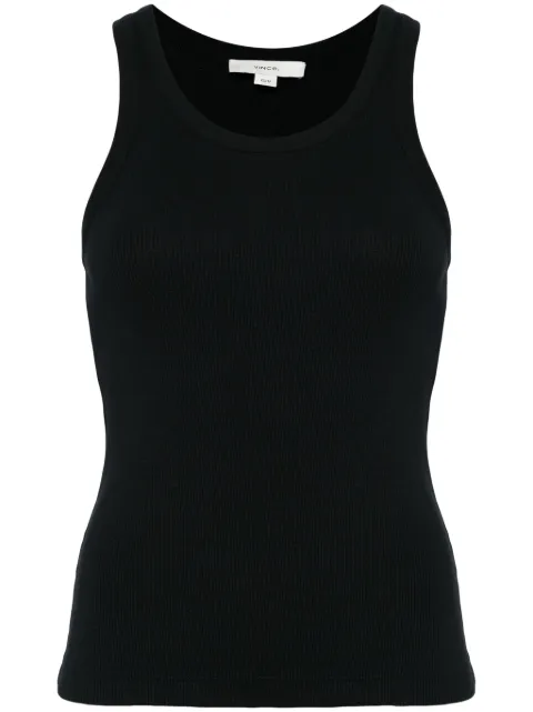 Vince ribbed-knit sleeveless tank top Black V018884418