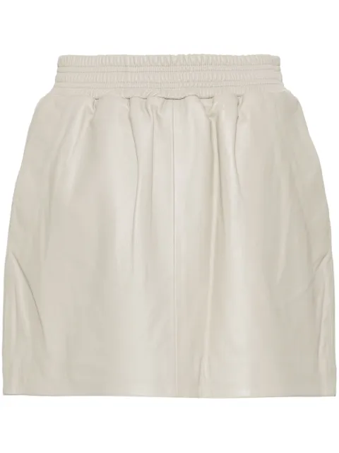 Arma Mare leather skirt Neutrals 014L91124