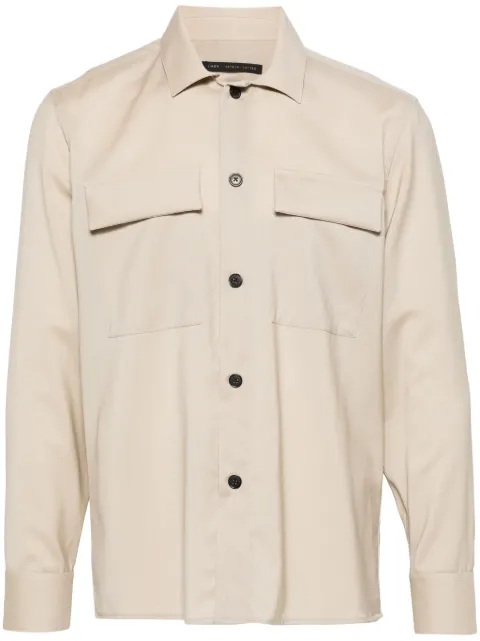 Low Brand patch-pocket virgin-wool shirt Neutrals L1CSS246538