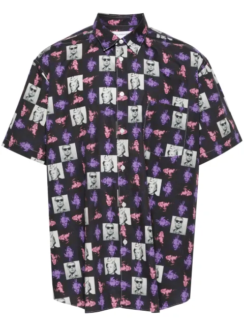Comme Des Garçons Shirt Andy Warhol-print poplin shirt Black FMB002