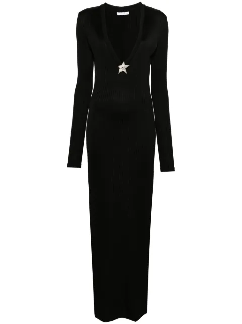 AREA fine-ribbed maxi dress Black 2401D14300