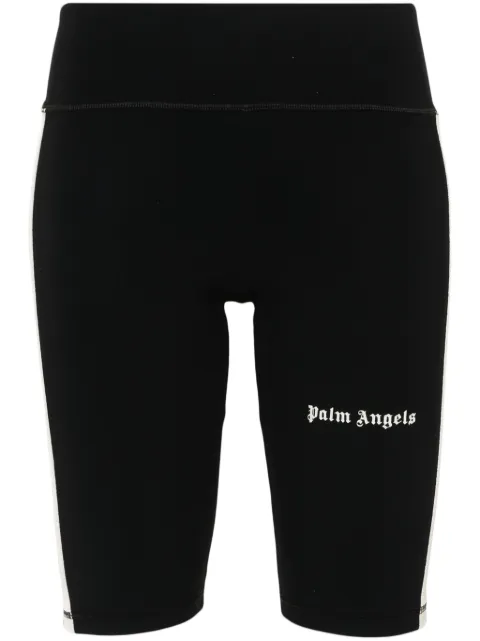 Palm Angels Cyclist Track logo-printed shorts Black PWVH003S24FAB002
