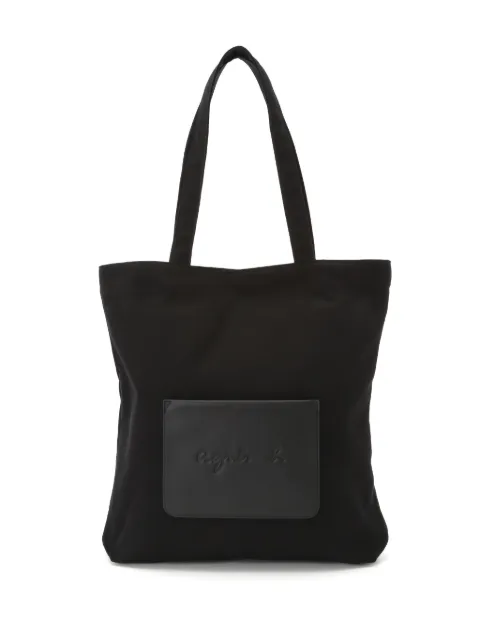 agnès b. logo-appliqué canvas tote bag Black P285VTH1