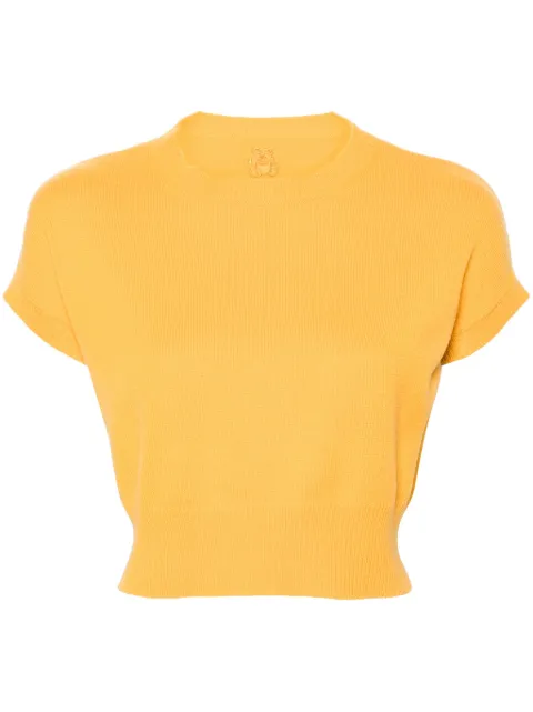 Teddy Cashmere Genovas cashmere top Yellow GENOVASLEEVELESS