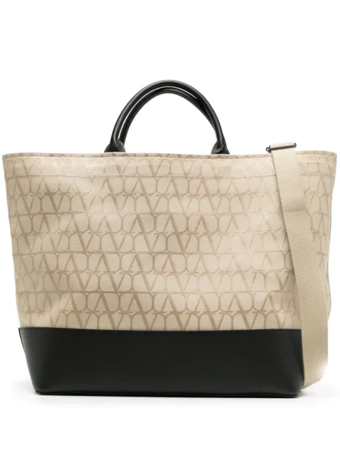 Valentino Garavani Toile Iconograph canvas tote bag Neutrals YB0C56HND